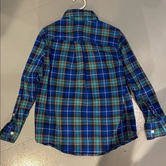 Lands End Kids Boys Button Down Shirt Size S - Picture 2 of 4